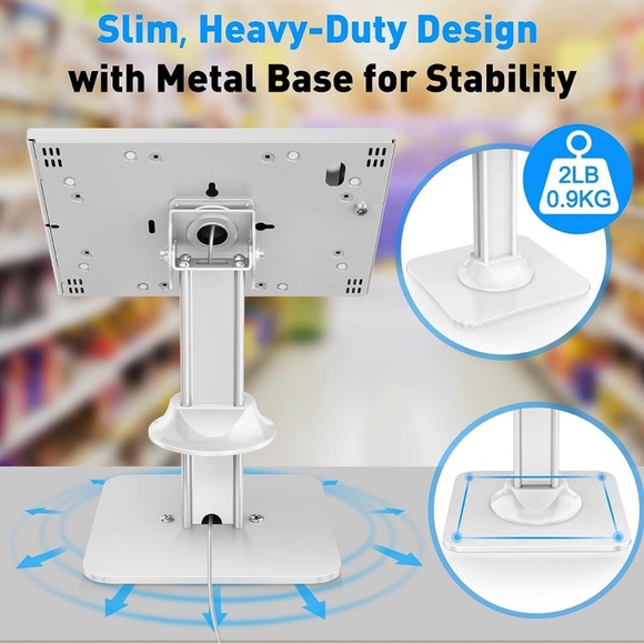 AboveTEK Anti-Theft iPad Kiosk Stand – POS iPad Security Stand & Locking Tablet - Picture 6 of 6